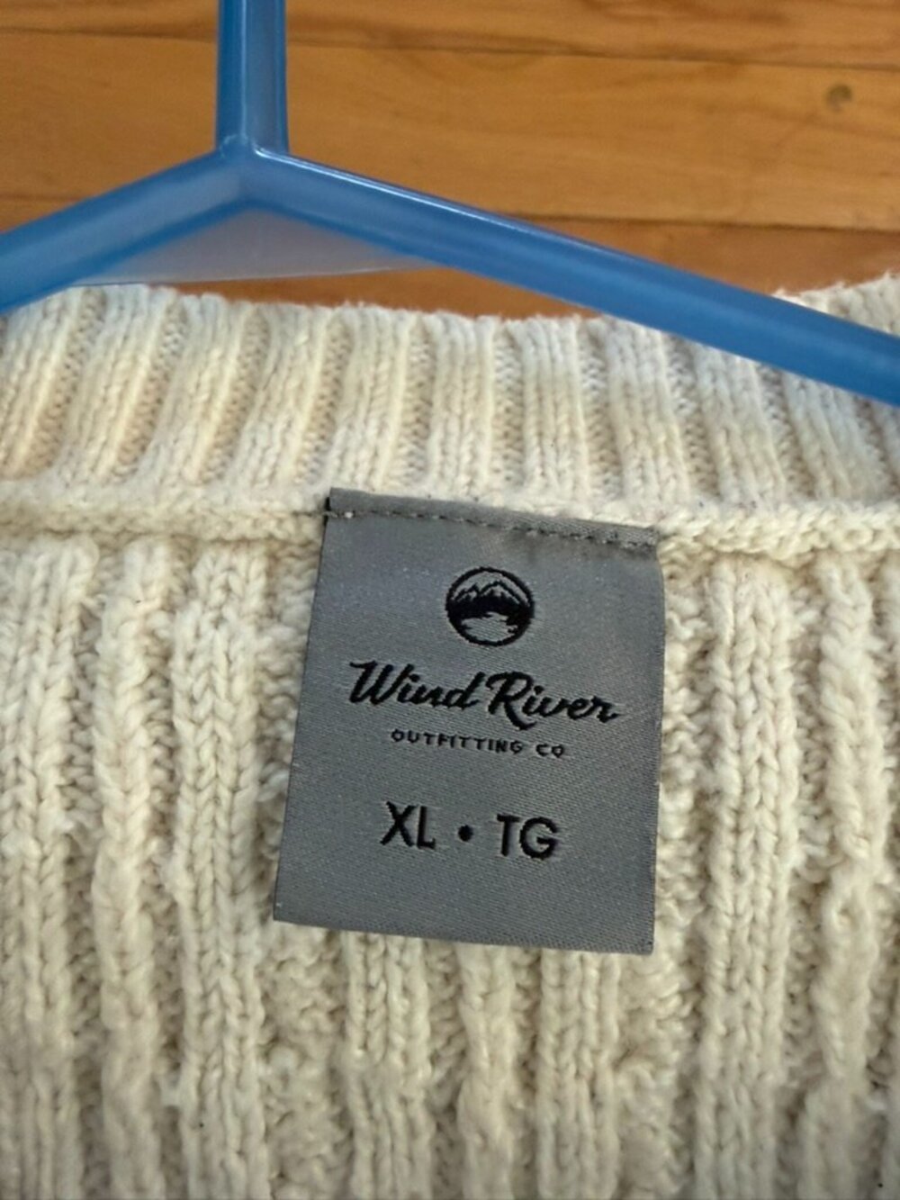 WindRiver Outfitters XL Cream Cable Knit Sweater Cozy Cottagecore Pullover - Picture 3 of 8